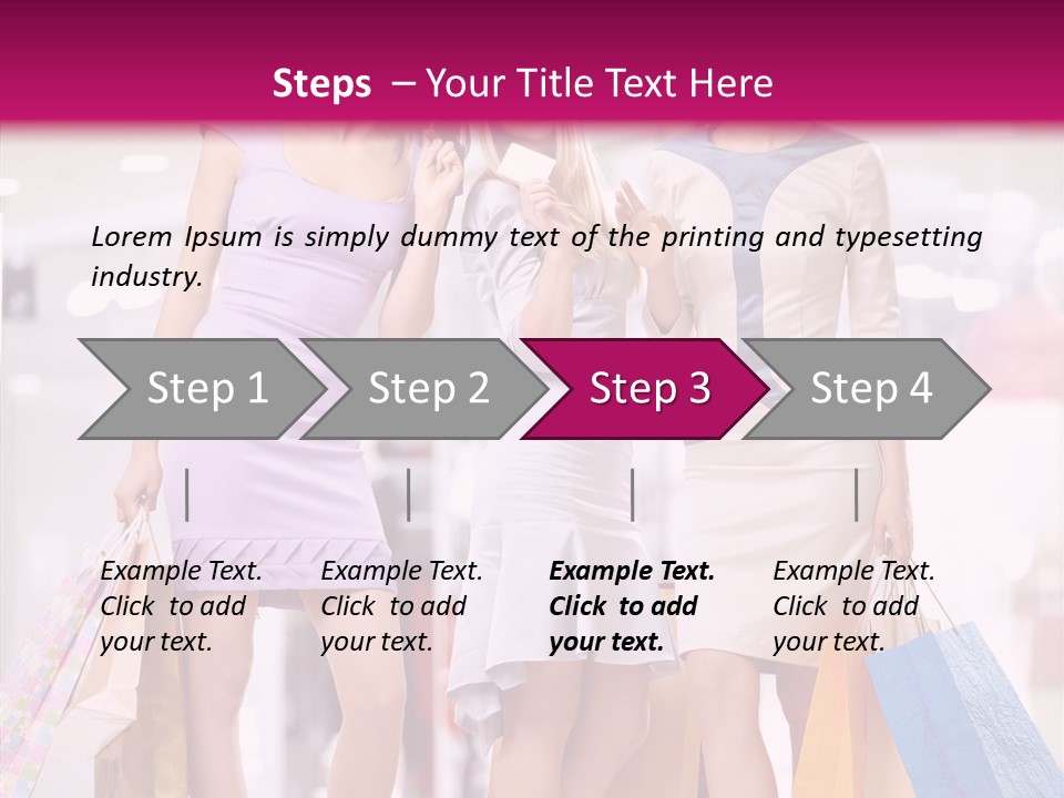Girls Shopping PowerPoint Template