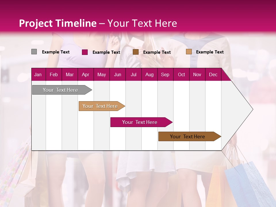 Girls Shopping PowerPoint Template