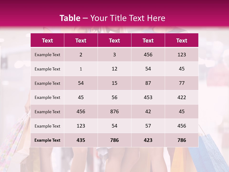 Girls Shopping PowerPoint Template