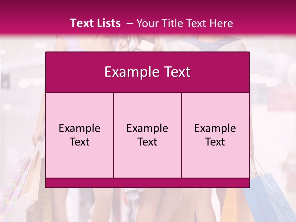 Girls Shopping PowerPoint Template