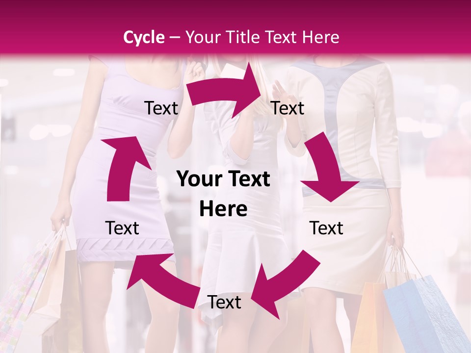 Girls Shopping PowerPoint Template