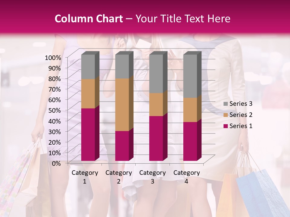 Girls Shopping PowerPoint Template