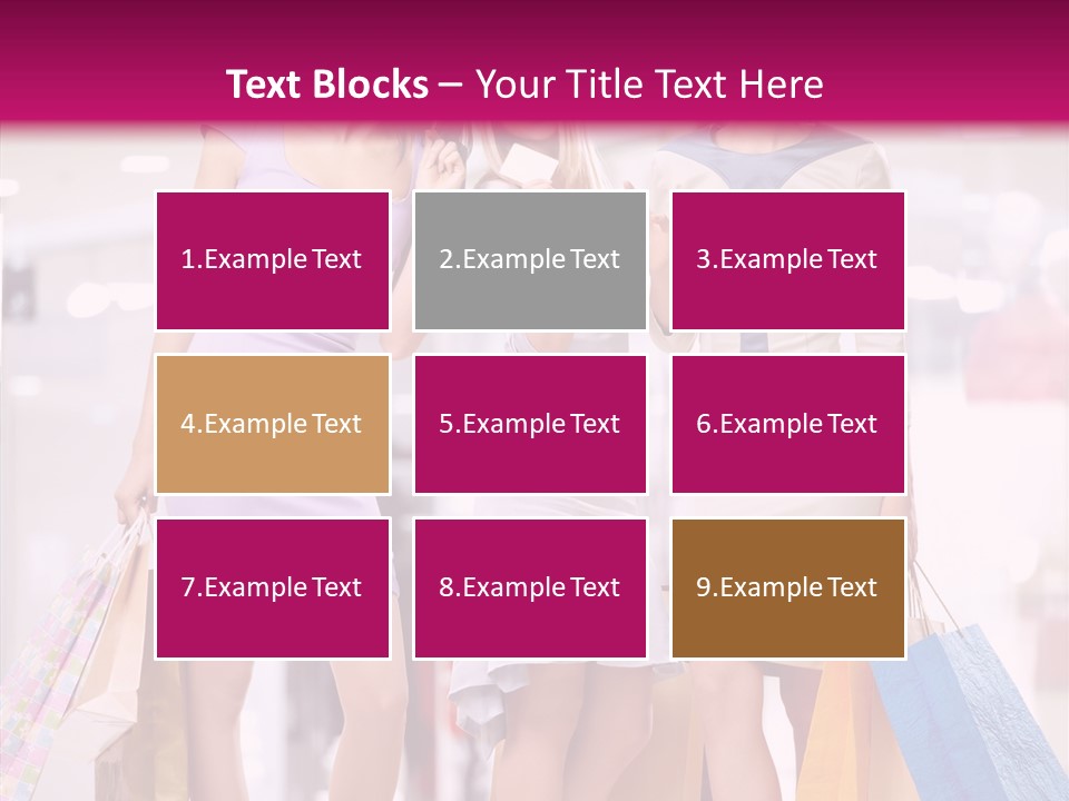 Girls Shopping PowerPoint Template