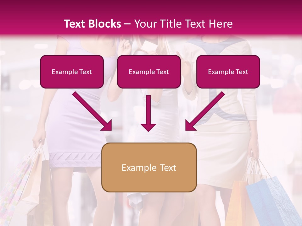 Girls Shopping PowerPoint Template