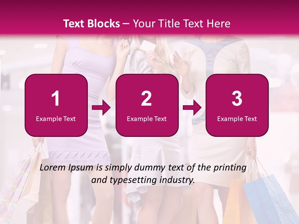 Girls Shopping PowerPoint Template