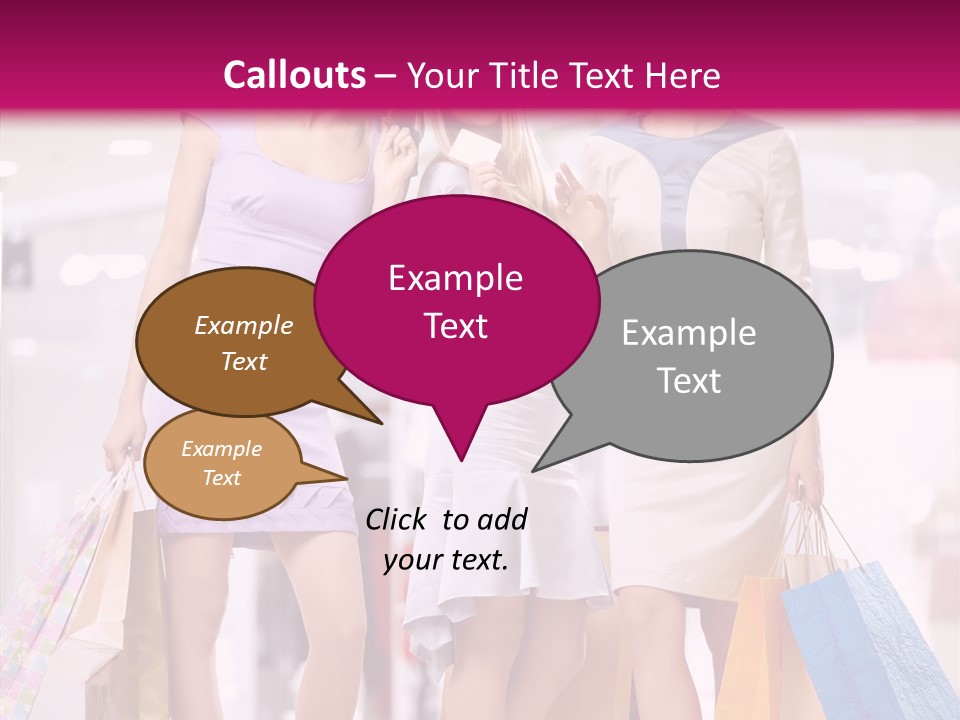 Girls Shopping PowerPoint Template