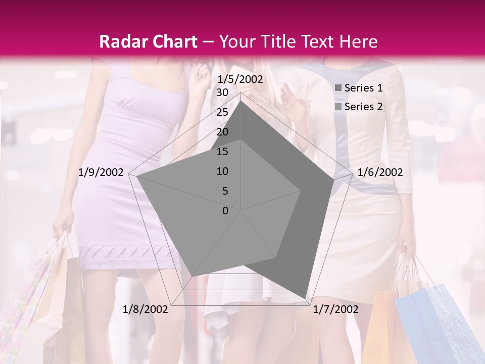 Girls Shopping PowerPoint Template