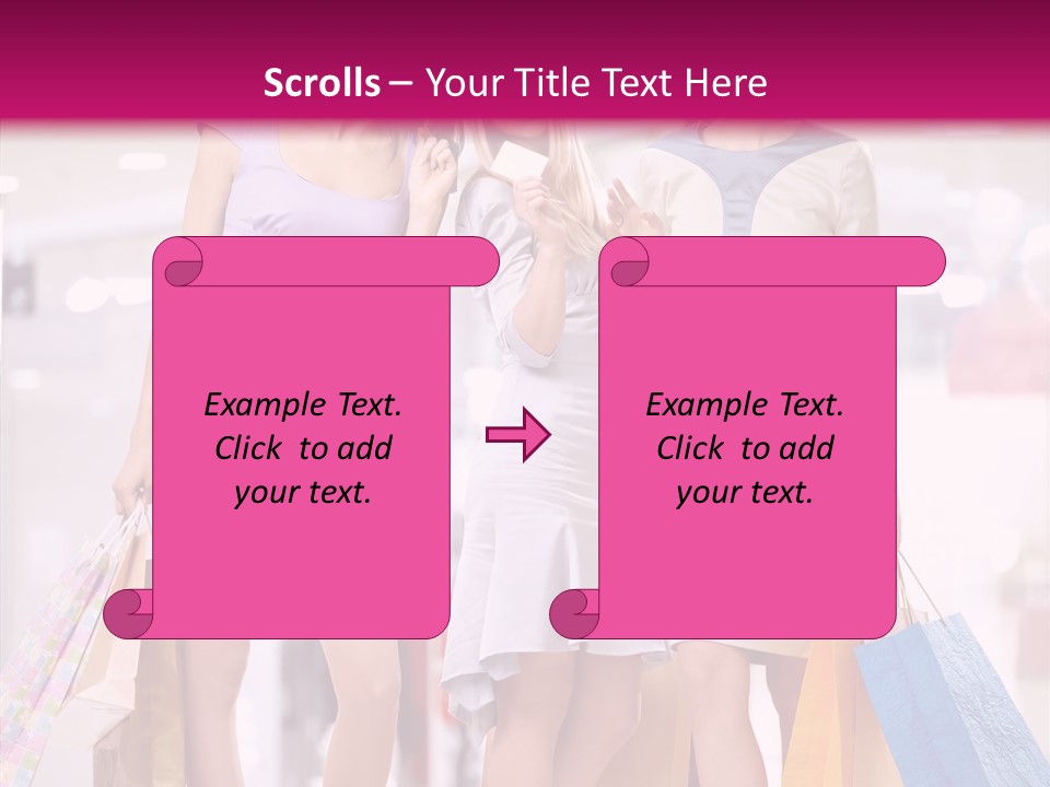 Girls Shopping PowerPoint Template