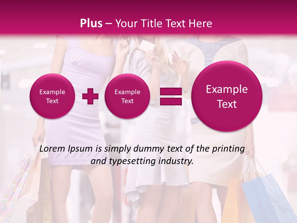 Girls Shopping PowerPoint Template