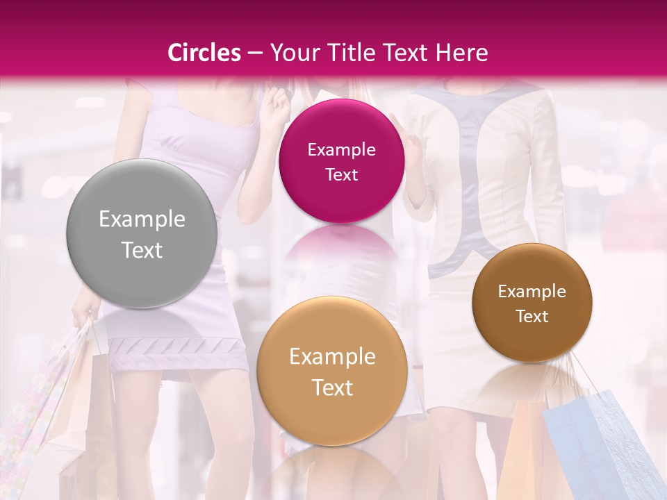 Girls Shopping PowerPoint Template