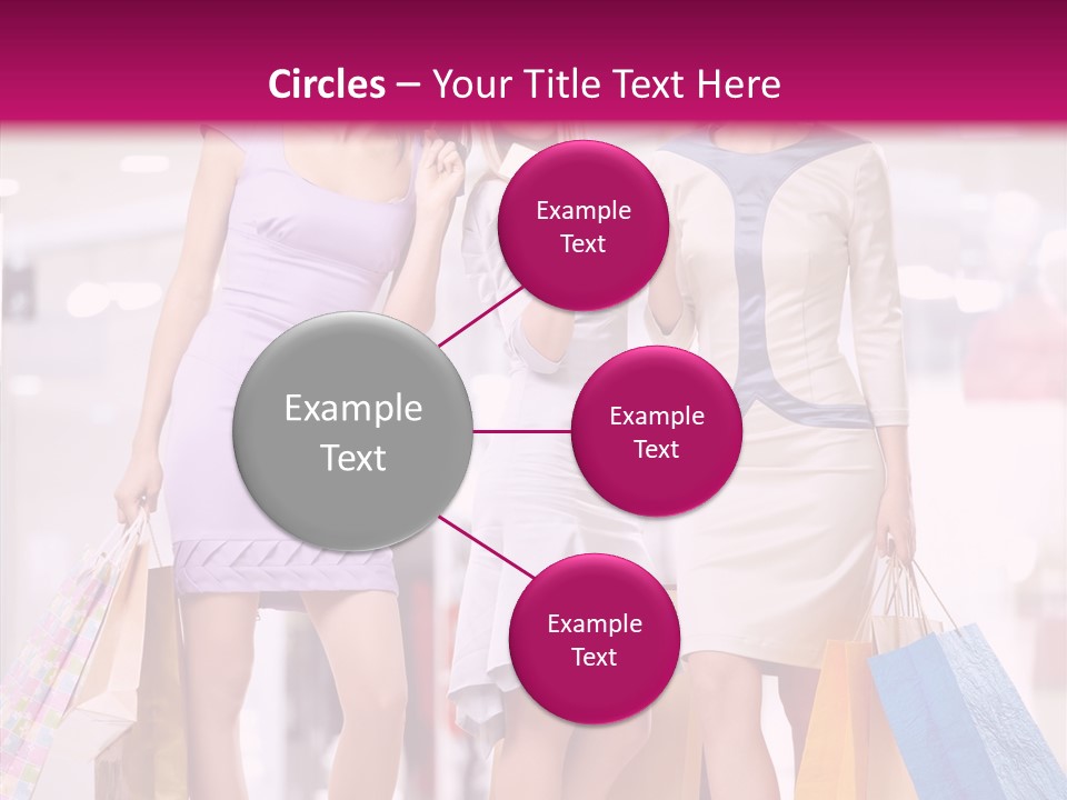 Girls Shopping PowerPoint Template