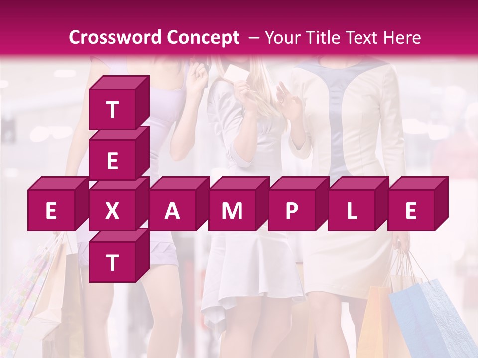 Girls Shopping PowerPoint Template