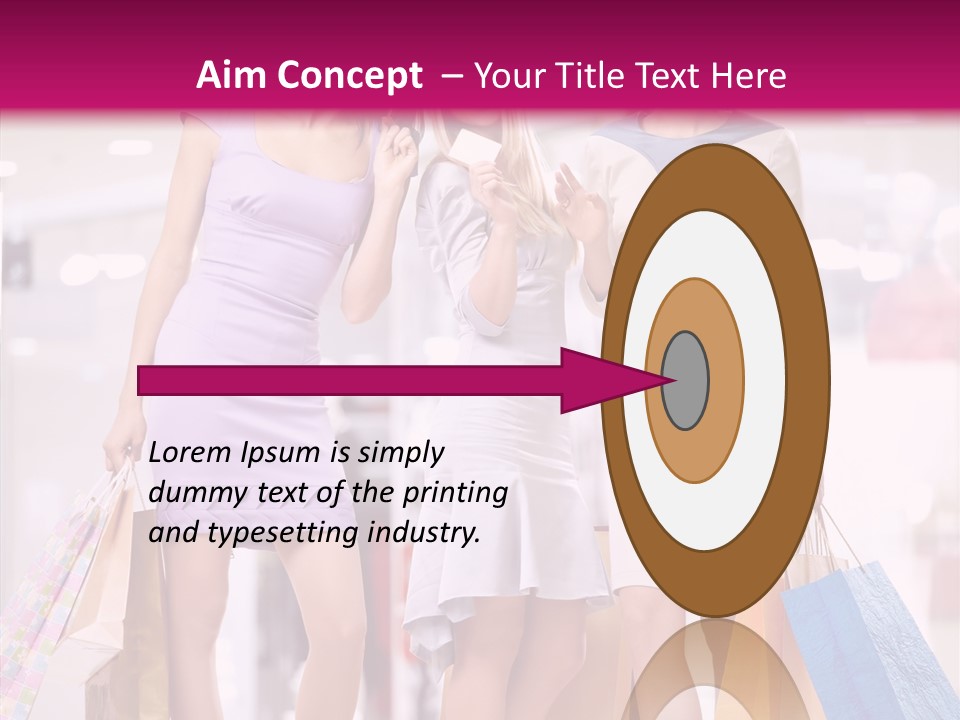 Girls Shopping PowerPoint Template