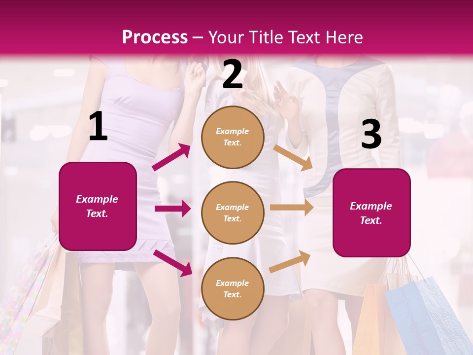 Girls Shopping PowerPoint Template