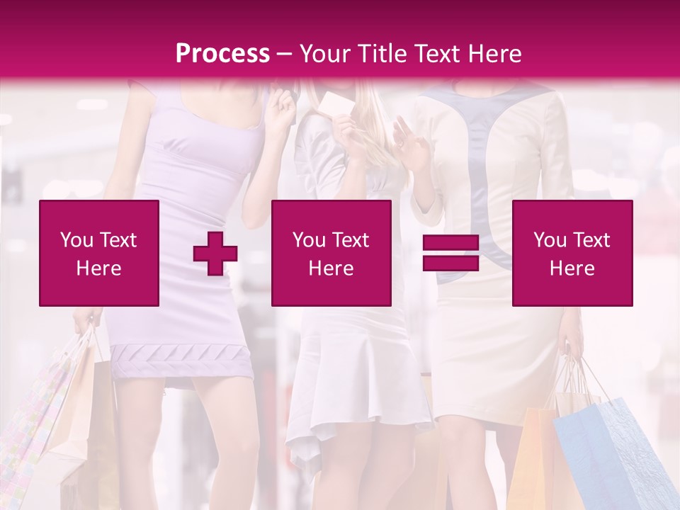 Girls Shopping PowerPoint Template