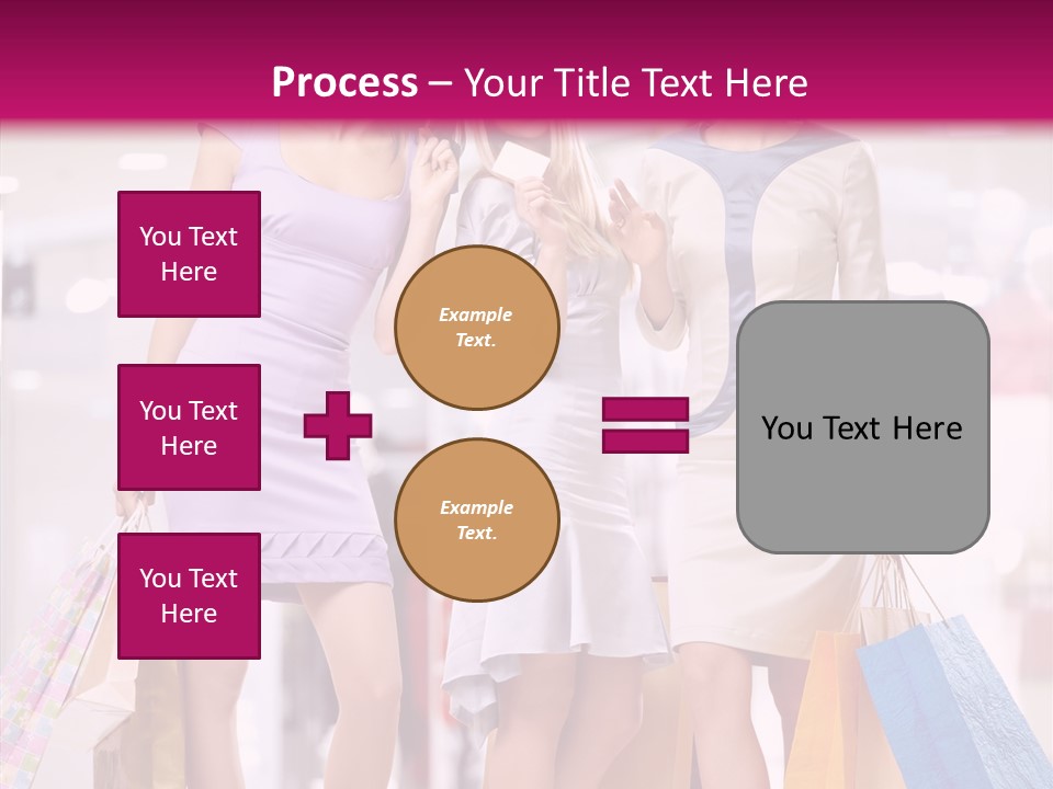 Girls Shopping PowerPoint Template