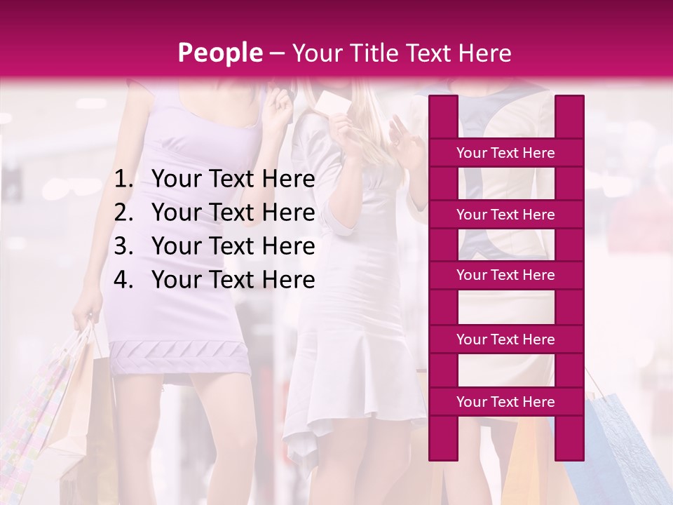 Girls Shopping PowerPoint Template