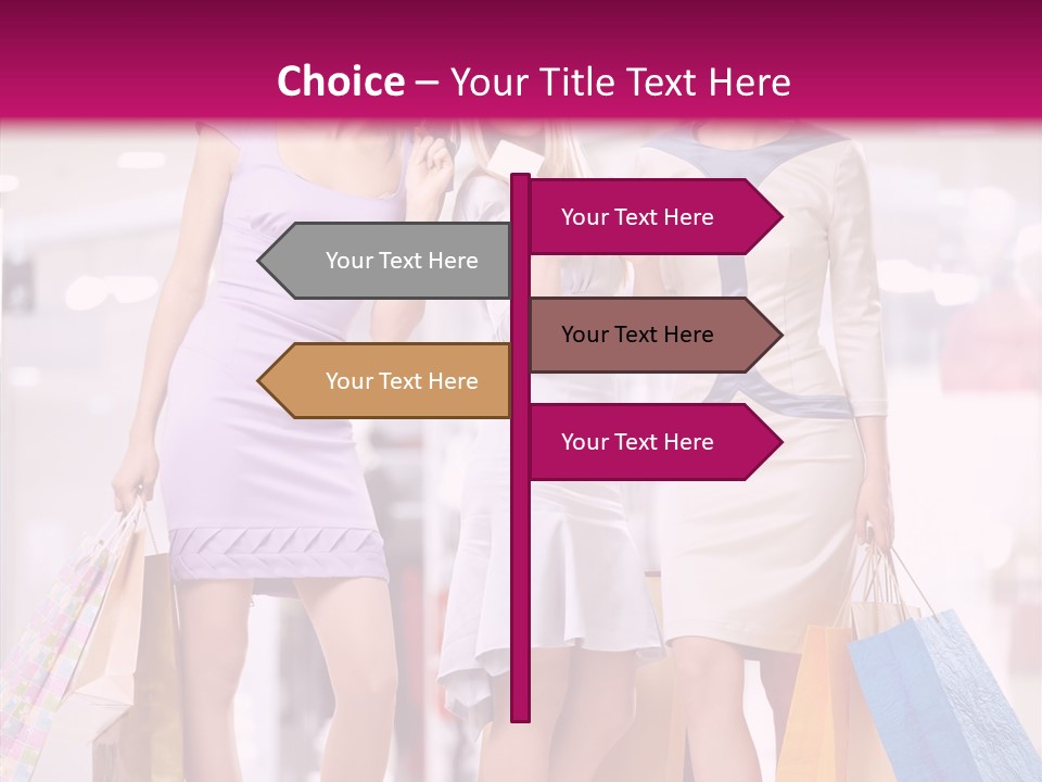 Girls Shopping PowerPoint Template