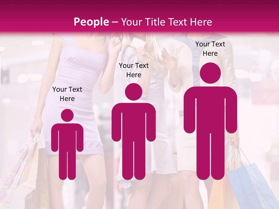 Girls Shopping PowerPoint Template