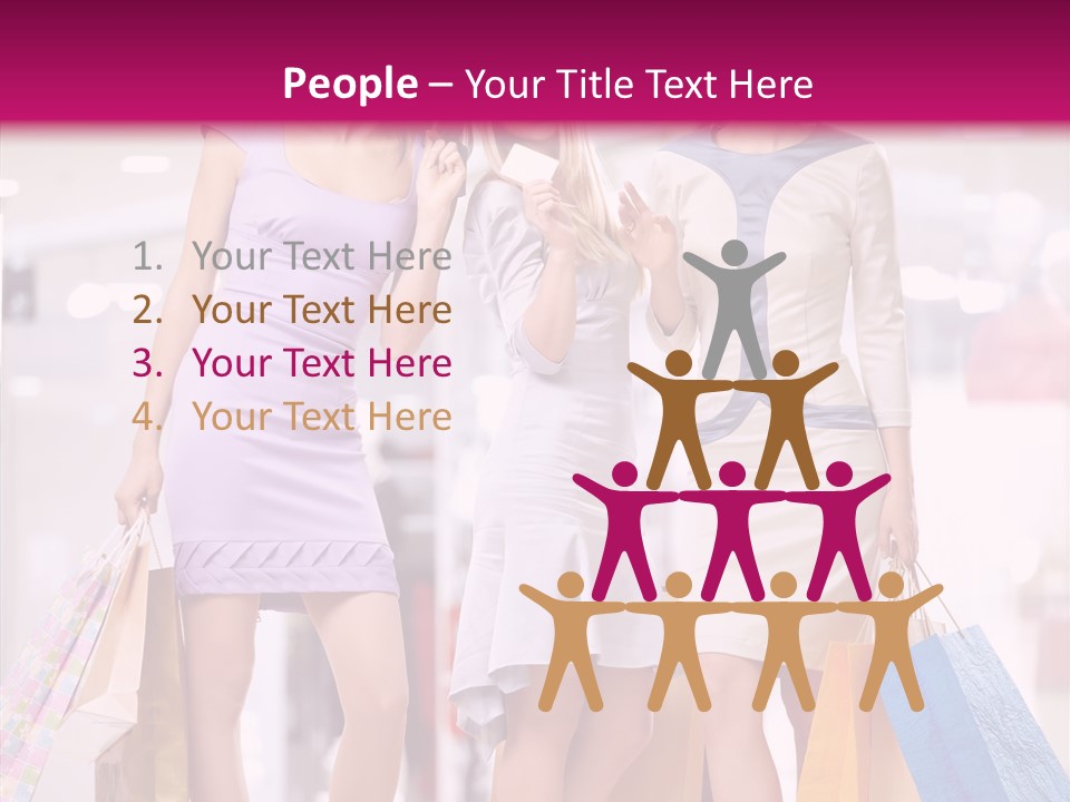 Girls Shopping PowerPoint Template