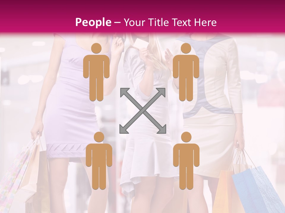 Girls Shopping PowerPoint Template