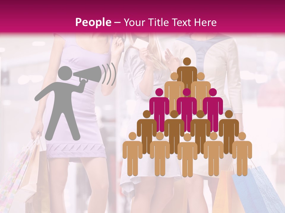 Girls Shopping PowerPoint Template