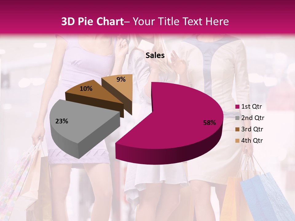 Girls Shopping PowerPoint Template