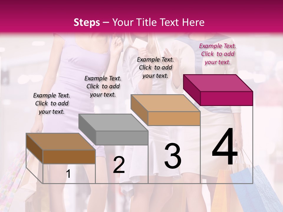 Girls Shopping PowerPoint Template