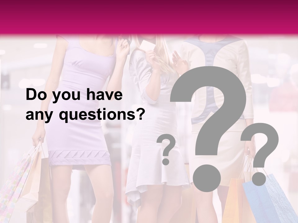 Girls Shopping PowerPoint Template