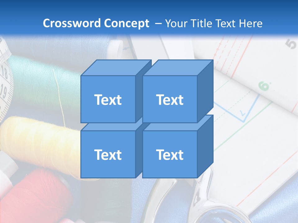 Pattern Sew Coil PowerPoint Template