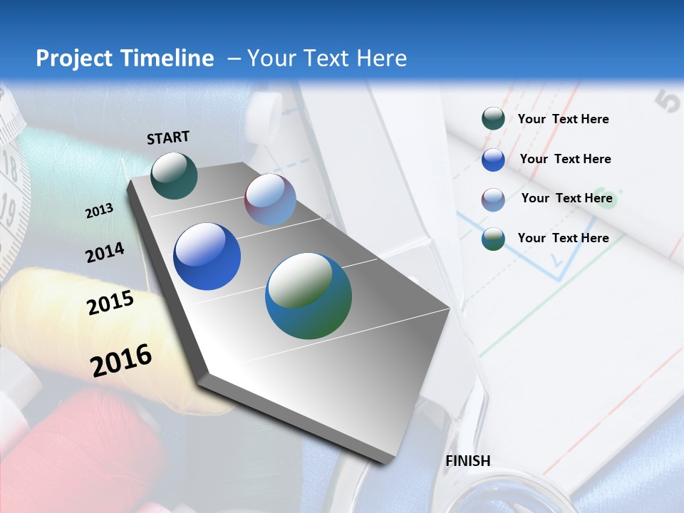 Pattern Sew Coil PowerPoint Template