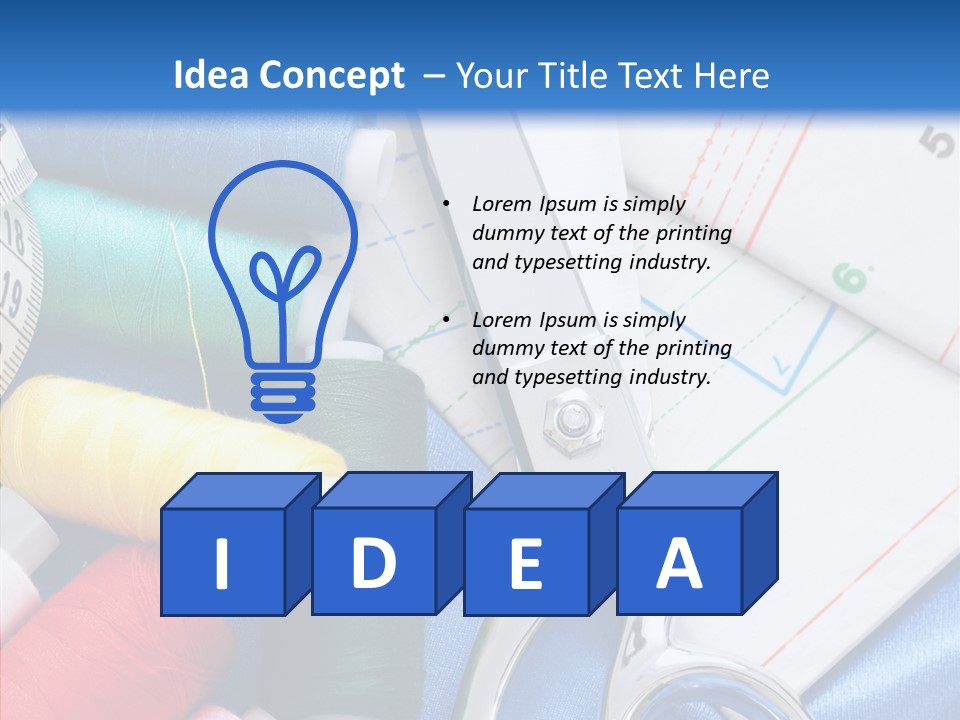 Pattern Sew Coil PowerPoint Template