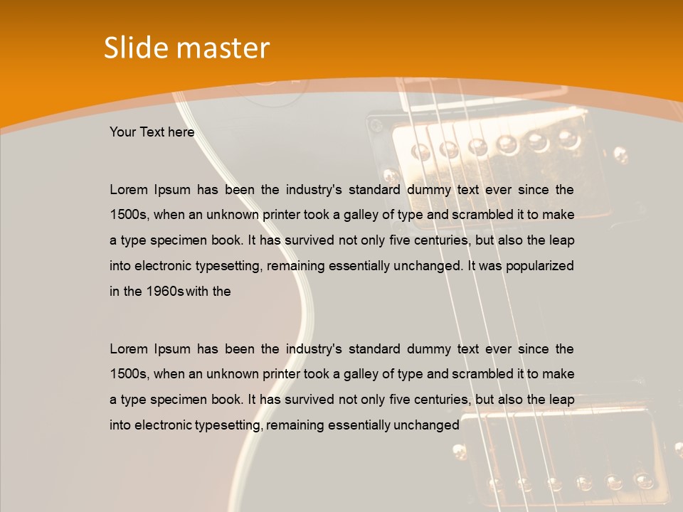 Rock Guitar Black PowerPoint Template