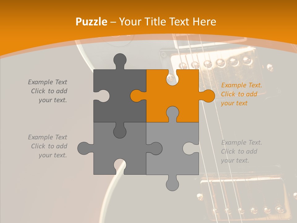 Rock Guitar Black PowerPoint Template