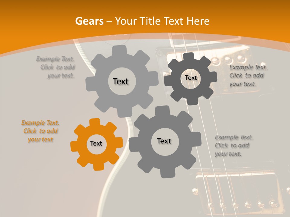 Rock Guitar Black PowerPoint Template