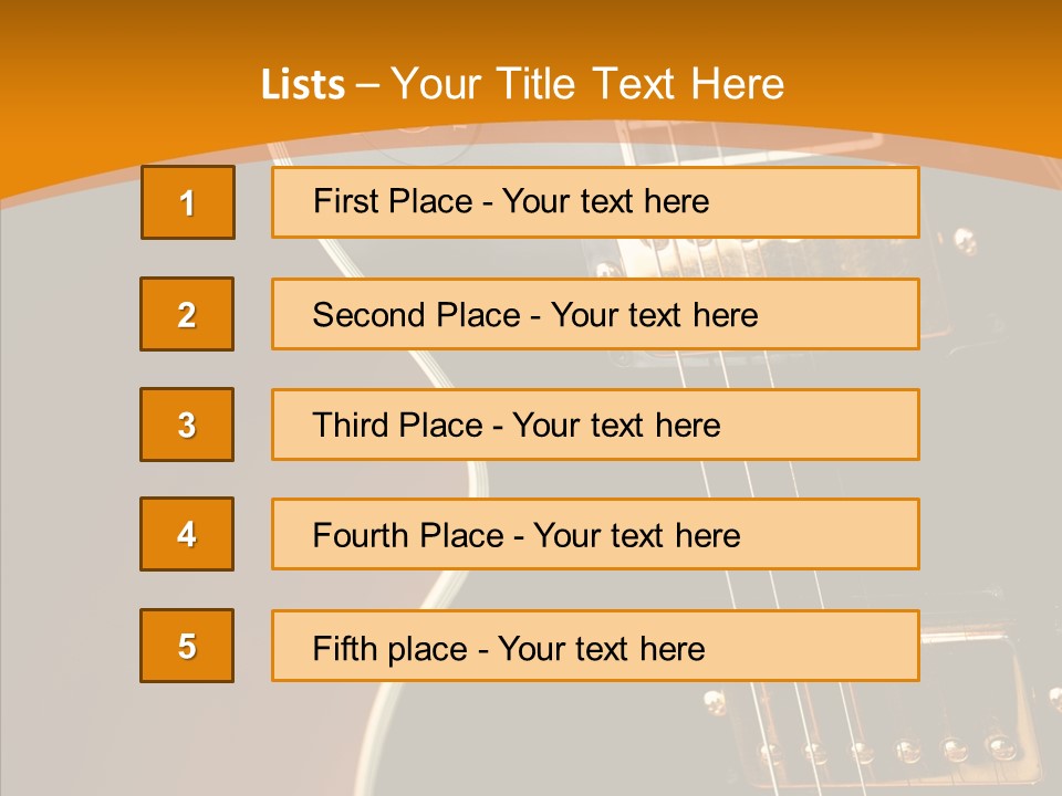 Rock Guitar Black PowerPoint Template