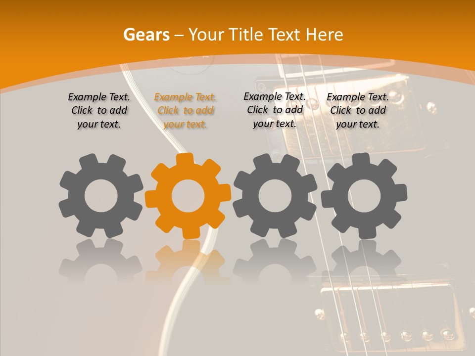 Rock Guitar Black PowerPoint Template