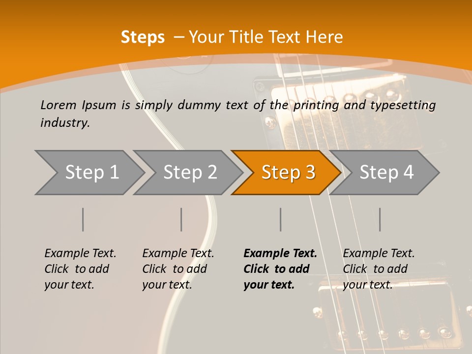 Rock Guitar Black PowerPoint Template