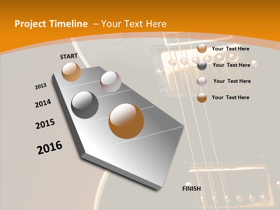 Rock Guitar Black PowerPoint Template