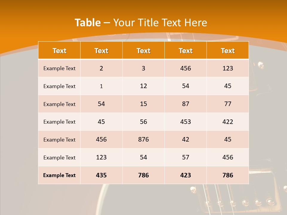 Rock Guitar Black PowerPoint Template