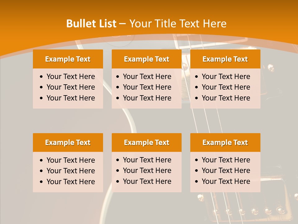 Rock Guitar Black PowerPoint Template