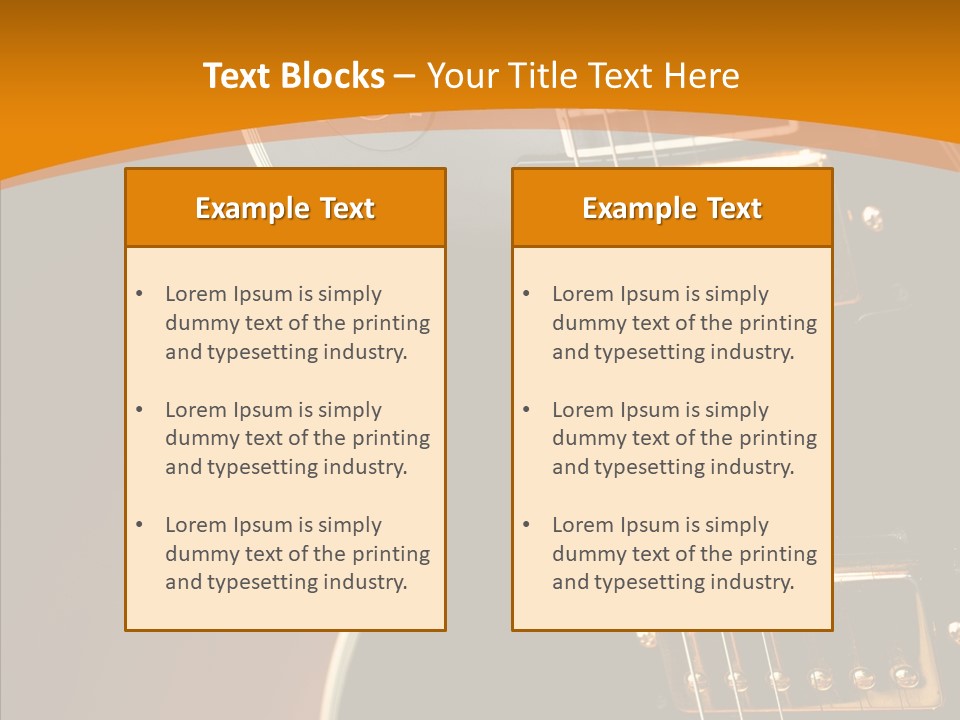 Rock Guitar Black PowerPoint Template