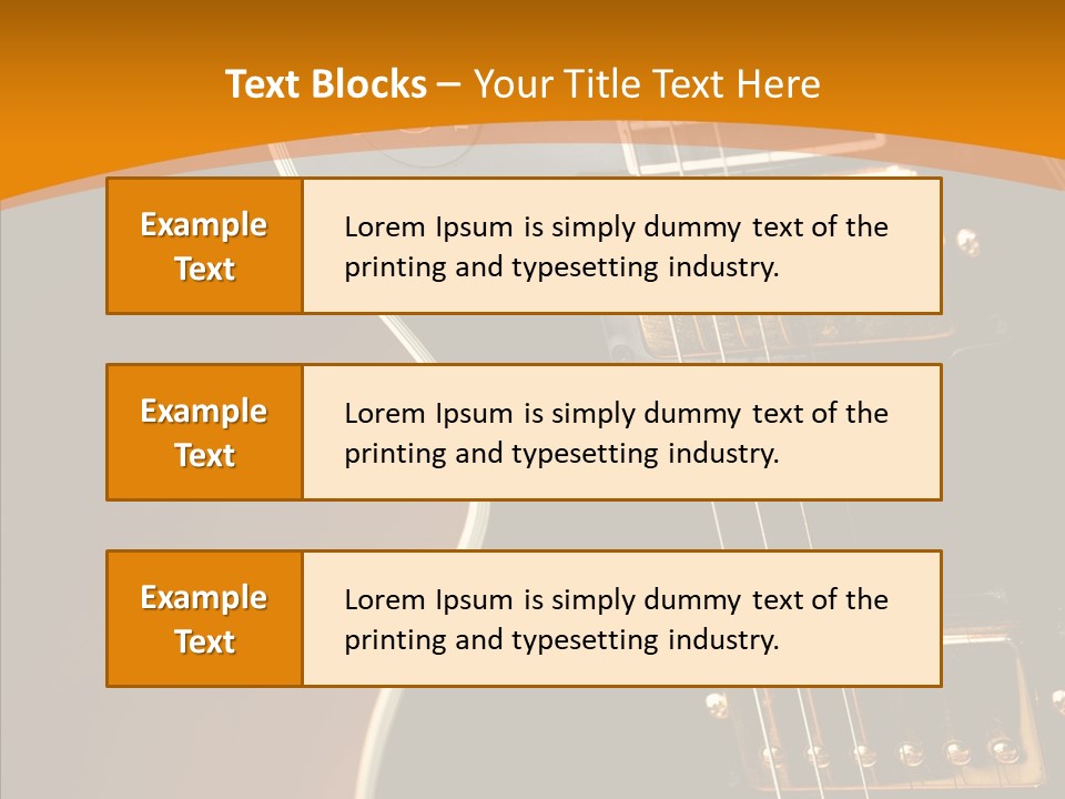 Rock Guitar Black PowerPoint Template