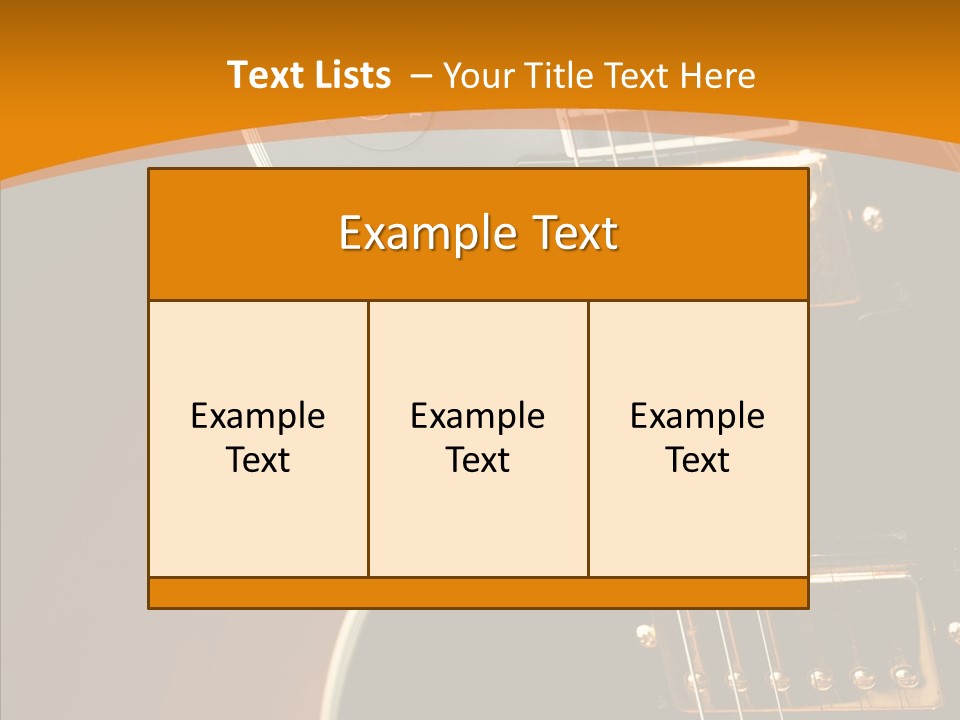Rock Guitar Black PowerPoint Template