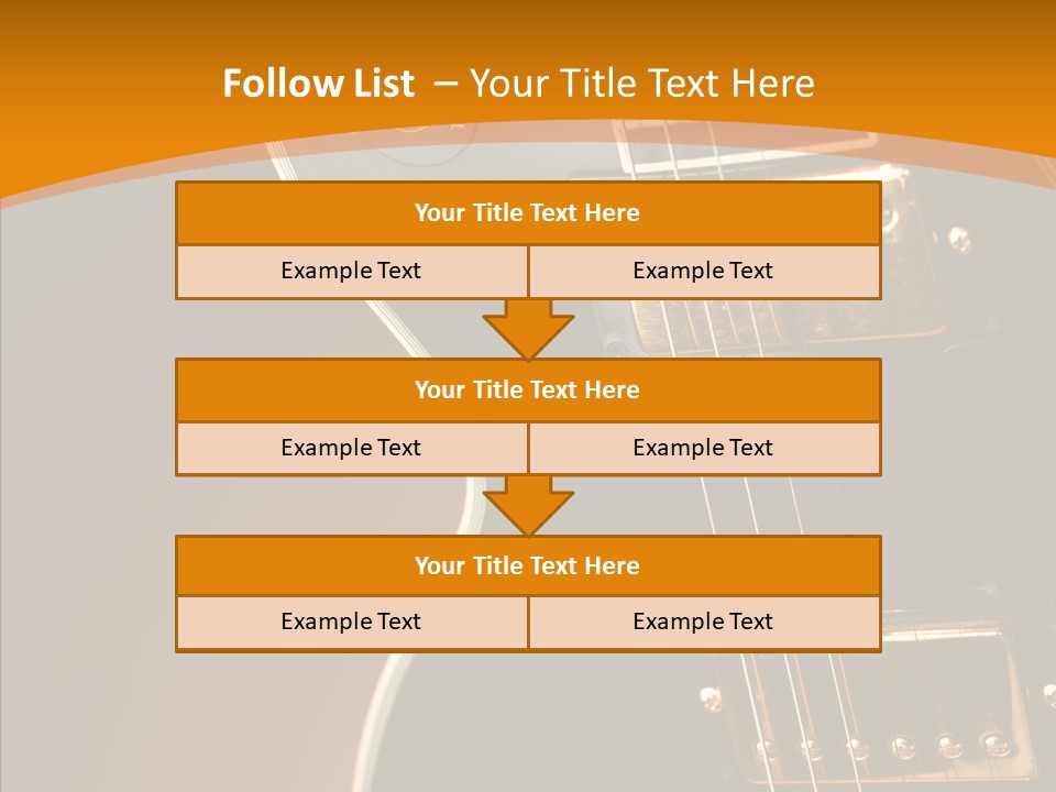 Rock Guitar Black PowerPoint Template