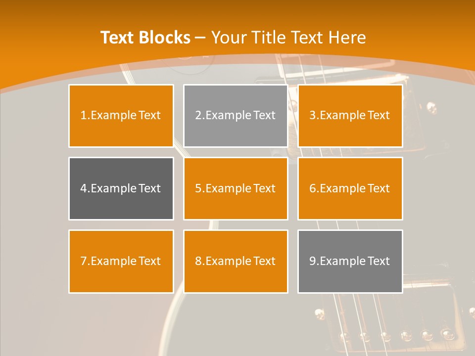 Rock Guitar Black PowerPoint Template