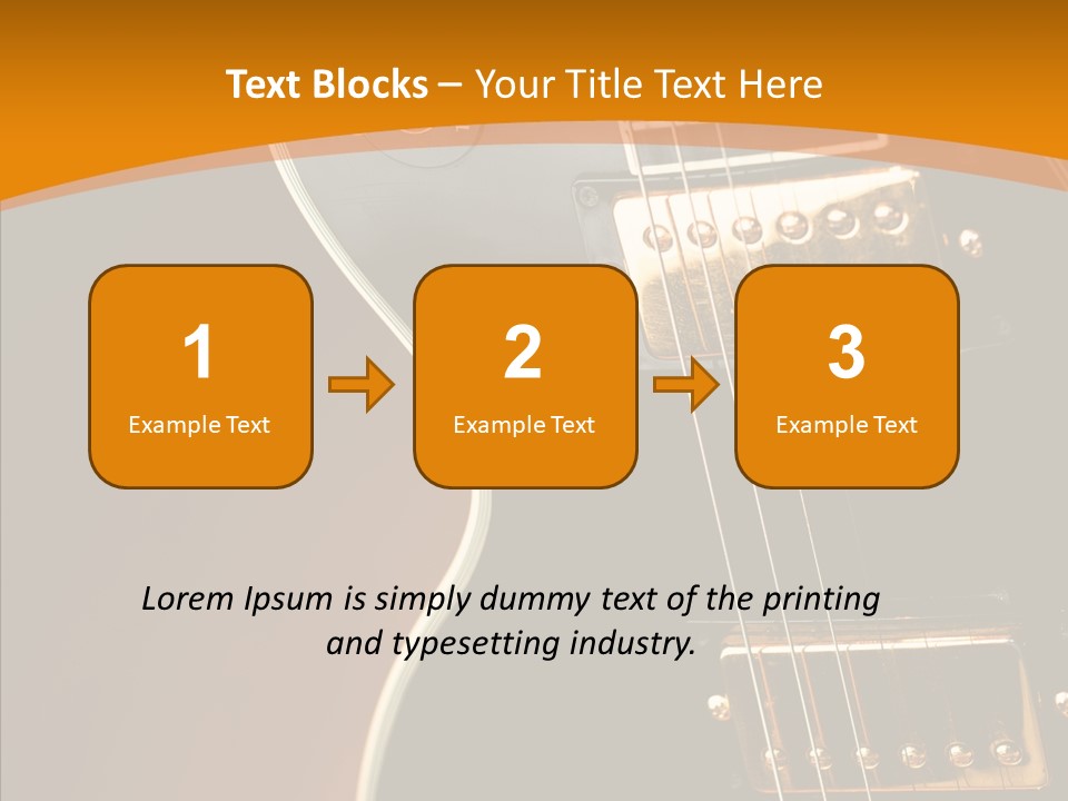 Rock Guitar Black PowerPoint Template