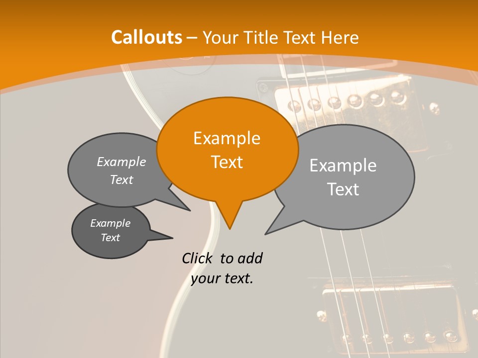 Rock Guitar Black PowerPoint Template