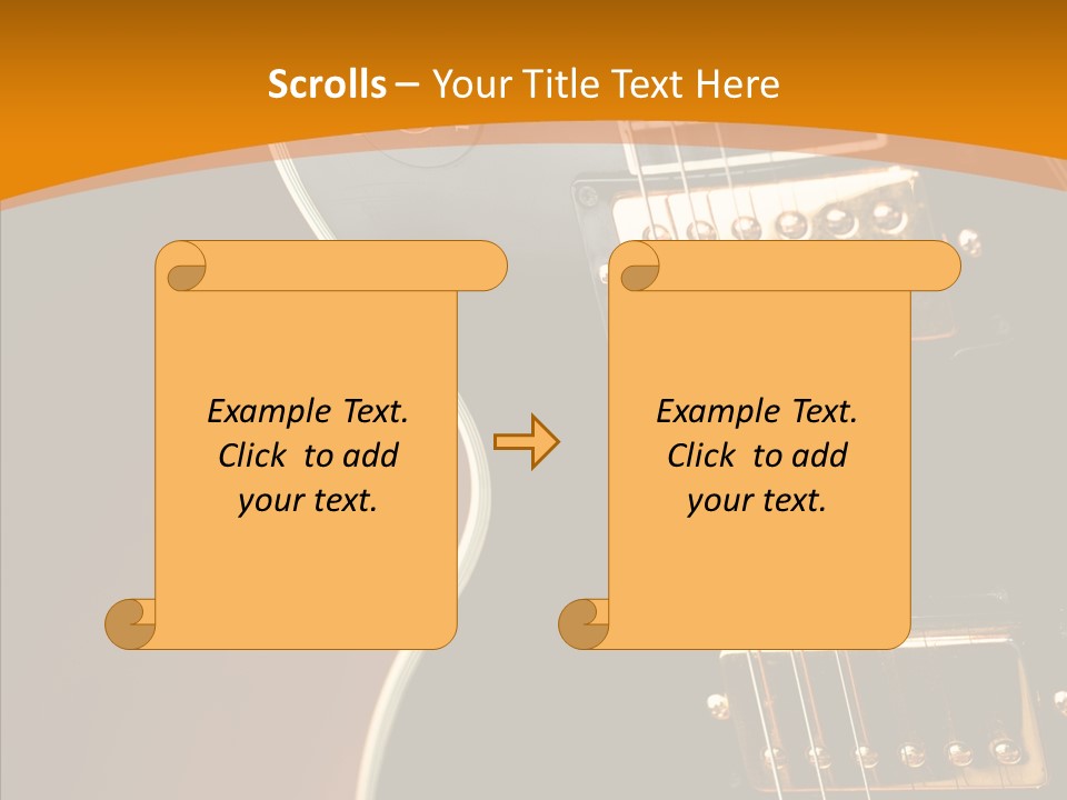 Rock Guitar Black PowerPoint Template