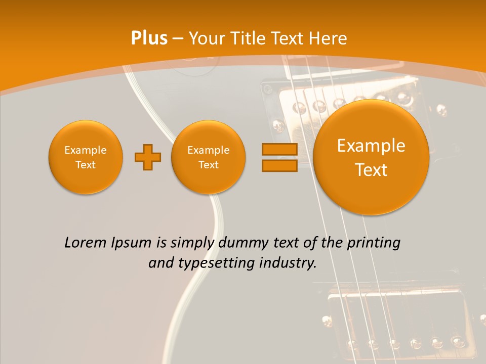 Rock Guitar Black PowerPoint Template